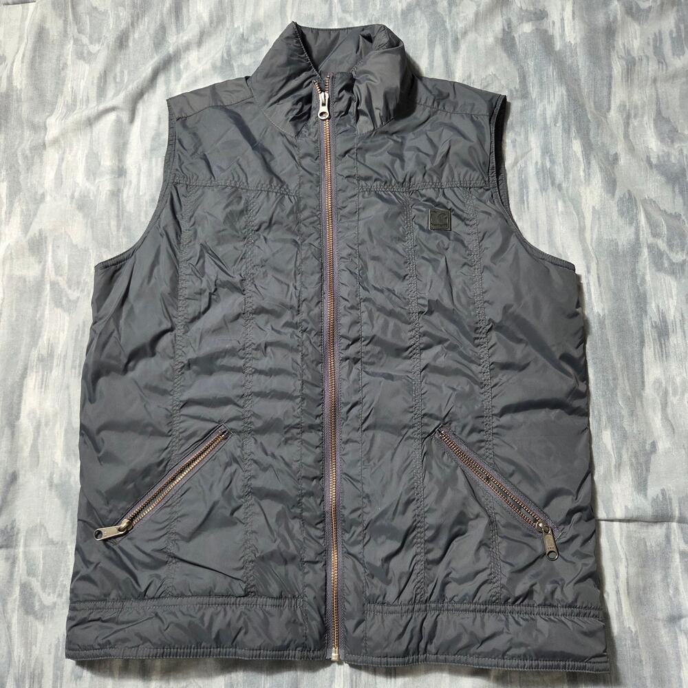 Carhartt for Women Puffer Vest Size S Gray Full Zip Nylon